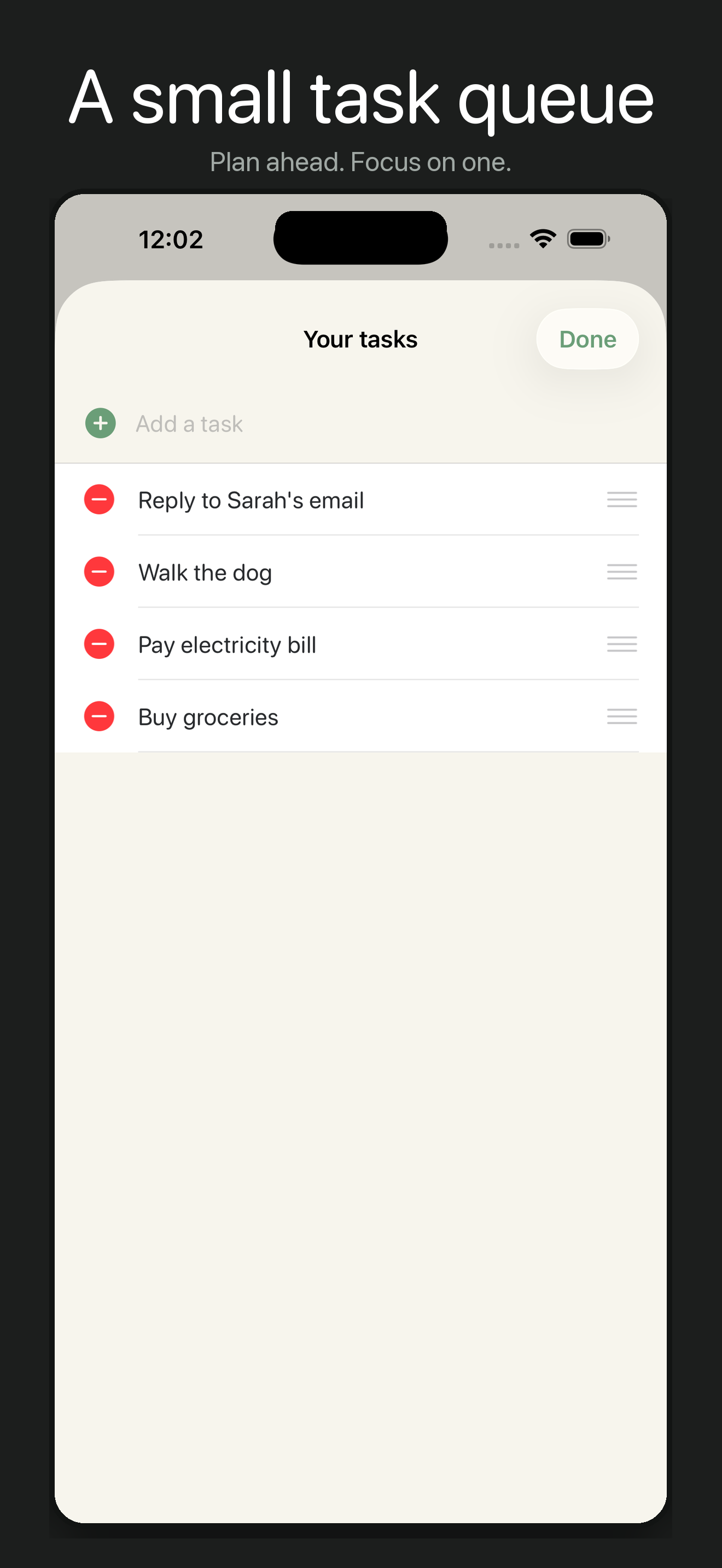 OneThing — small task queue